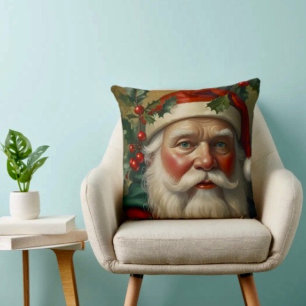 Coussin Père Noël avec gui