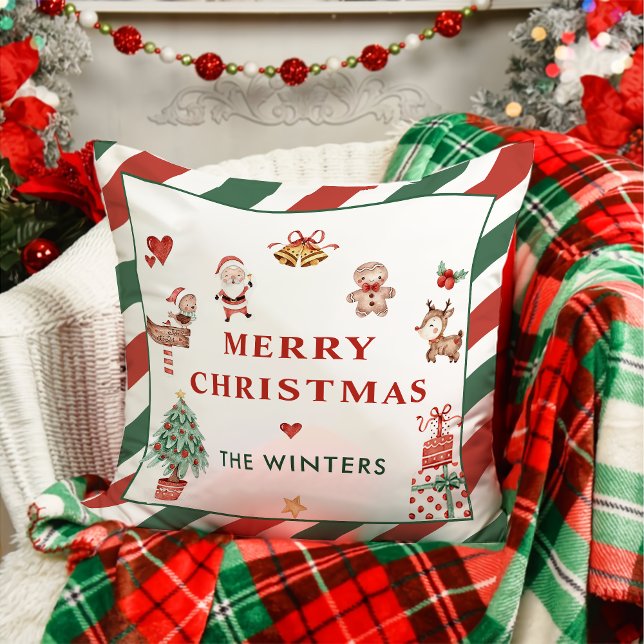 Coussin Père Noël Cookies Noël Party (Créateur téléchargé)