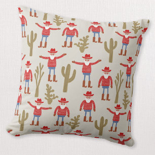 Coussin Père Noël Cow-boy Noël occidental