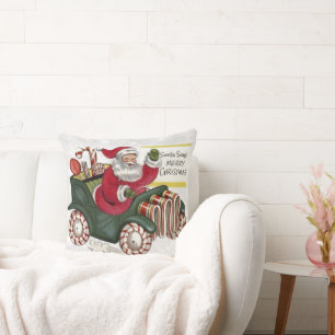 Coussin Père Noël dit Joyeux Noël