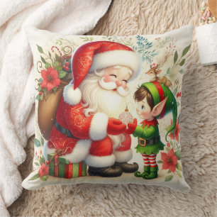 Coussin Père Noël Et Elf 1