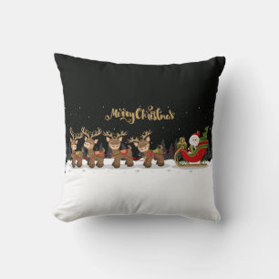 Coussin Père Noël et Sleigh