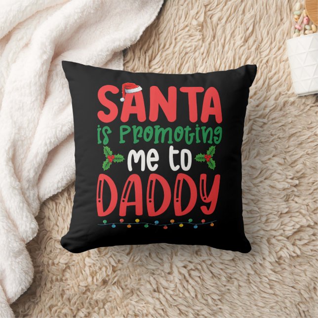 Coussin Père Noël me promet à papa Noël de famille (Couverture)
