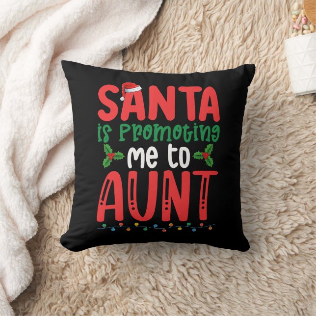 Coussin Père Noël me promet de Tante Noël de famille (Couverture)