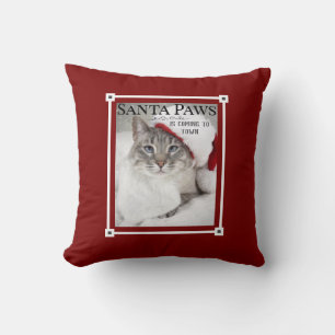 Coussin Père Noël Paws Vient À Noël