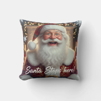 Coussin Père Noël s'arrête ici !