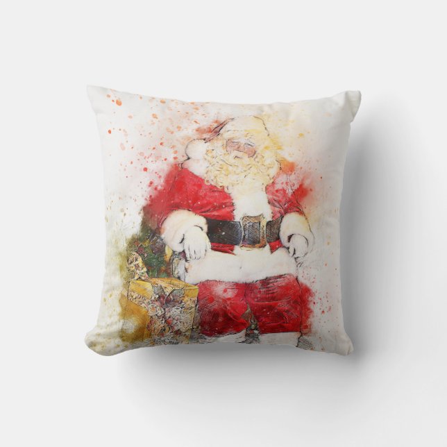 Coussin Père Noël vintage (Recto)