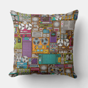 Coussin Périphériques rétro Enregistrement Studio Lance Pi
