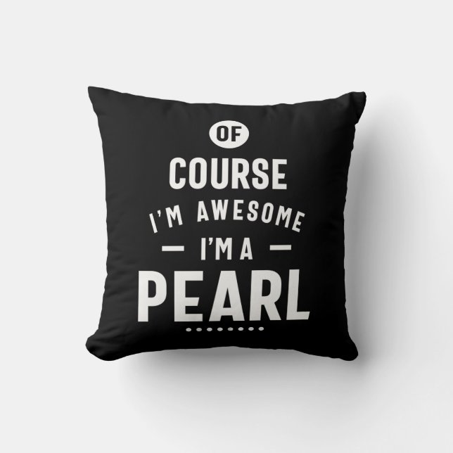 Coussin Perle Nom personnalisé Anniversaire (Recto)