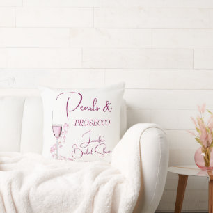 Coussin Perles et Prosecco Élégante moderne Fête de mariag