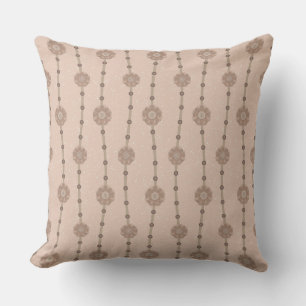Coussin Perles florales d'Ophélie indulgentes Rayures de c