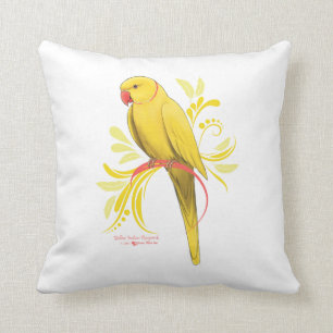 Coussin Perroquet jaune de Ringneck d'Indien