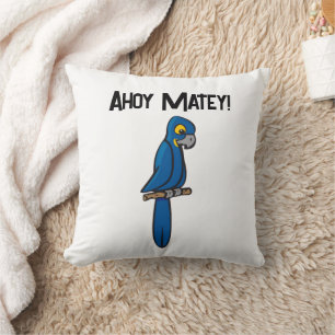 Coussin Perroquet Pirate Ahoy Matelot Dessin Animé, Oiseau