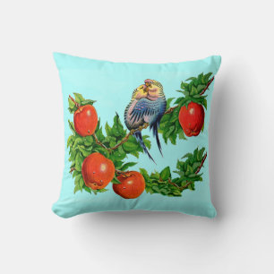 Coussin perroquets amoureux