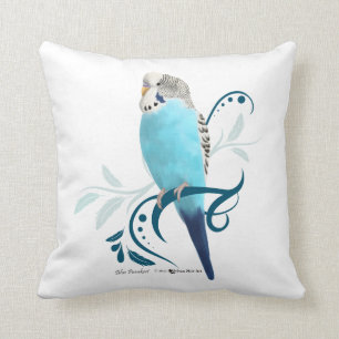 Coussin Perruche bleue