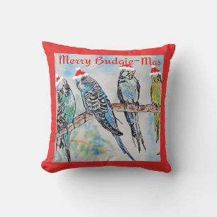 Coussin Perruche Bouffon Perruche ondulée Hommes Noël drôl