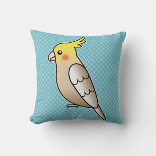 Coussin Perruche Cartoon Perruche à couleur cannelle Oisea
