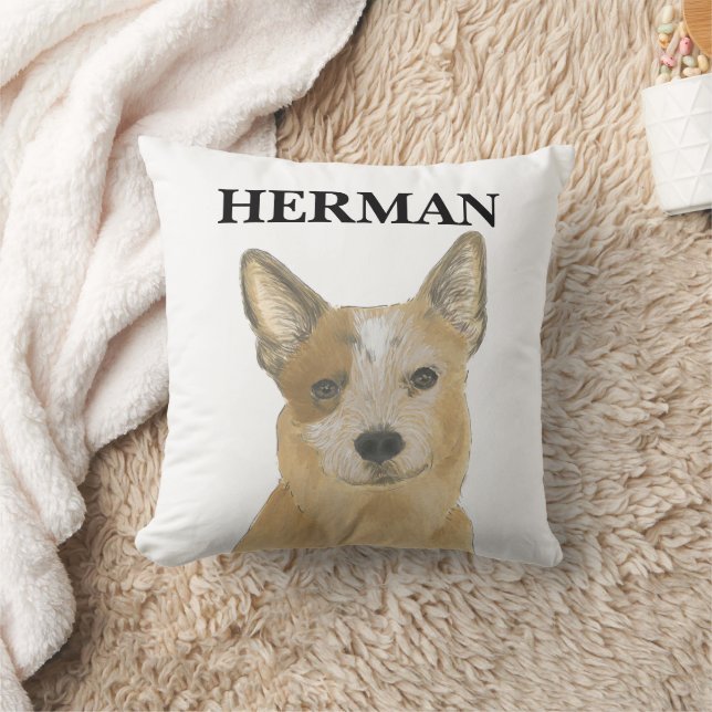 Coussin Personalisé Red Heeler Australian Cattledog (Couverture)
