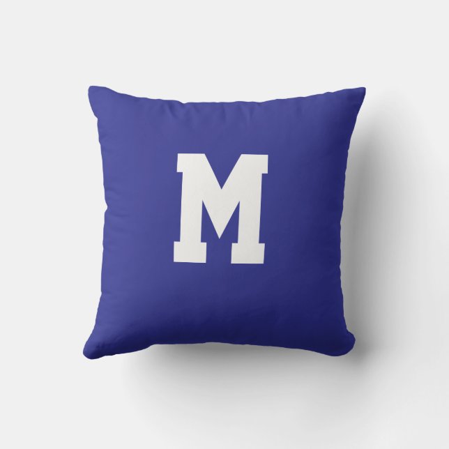 Coussin Personalized Alphabet  Throw Pillow (Verso)