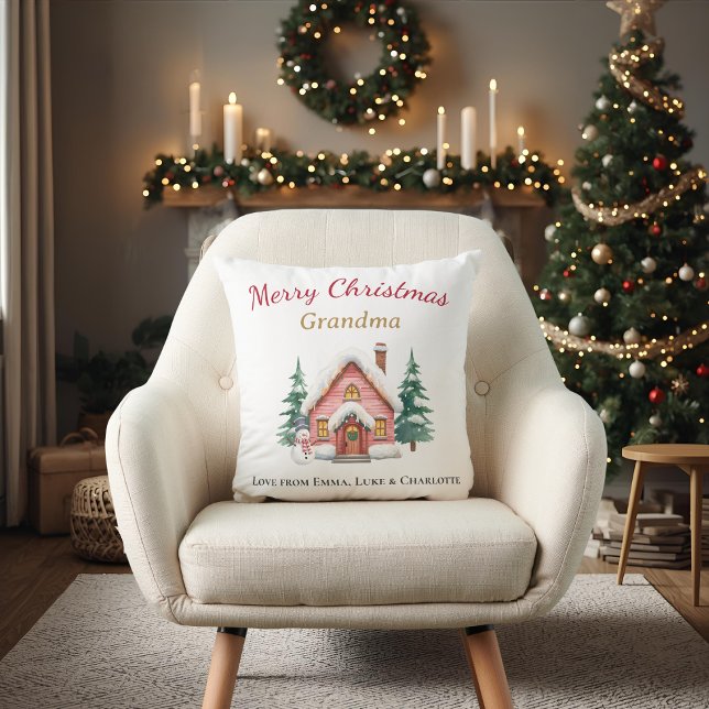 Coussin Personalized Christmas Grandma Pillow Gift (Créateur téléchargé)