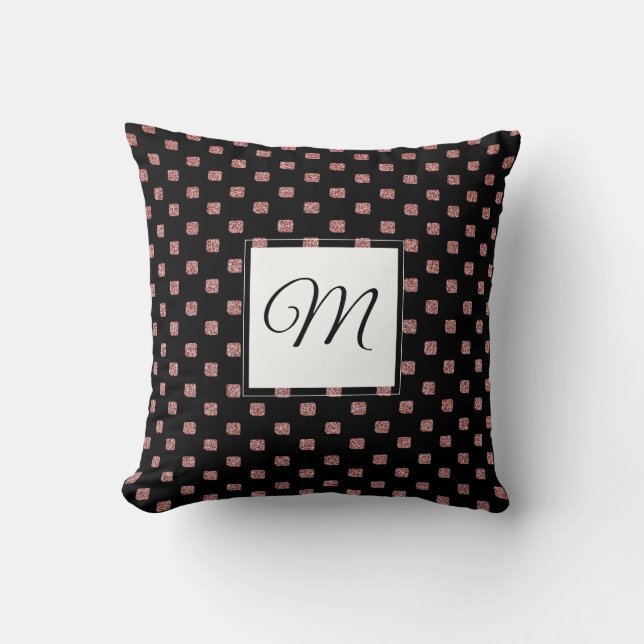 Coussin Personalized Elegant Glitter Throw Pillow (Recto)