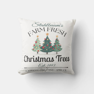 Coussin Personalized Farm Fresh Christmas Trees