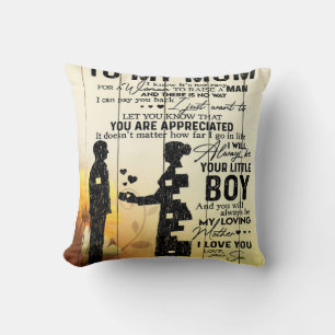 Coussin Personalized Letter To Mom, to my mom gift,