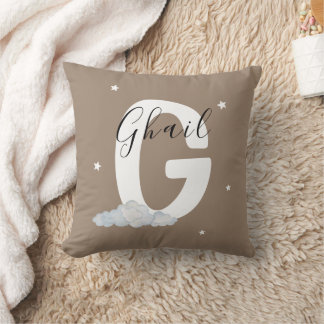 Coussin Personalized Monogram G Initial Decorative Throw