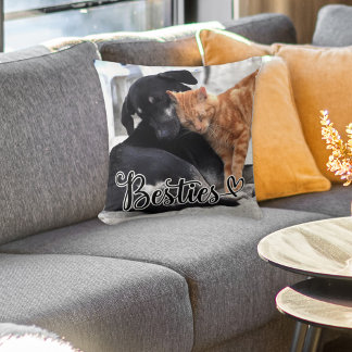 Coussin Personalized Pet Besties Throw Pillow