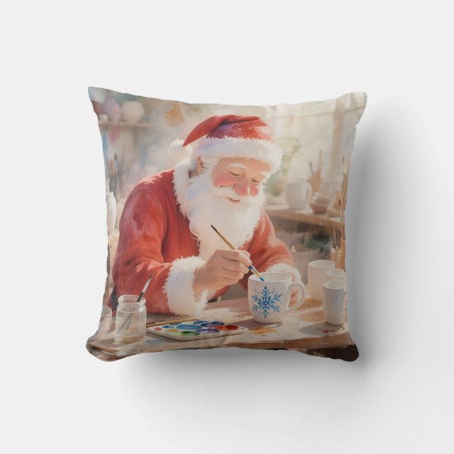 Coussin  Personalized Pottery Painting Santa Claus  (Recto)