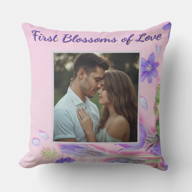 Coussin Personalized Romantic Pillow – Custom Couple Photo (Recto)