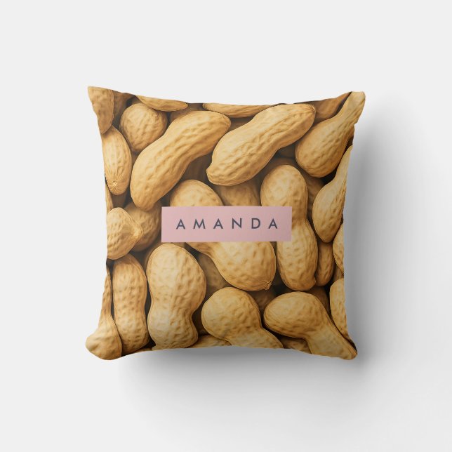 Coussin Personalized Rustic Peanut Snack Design (Recto)