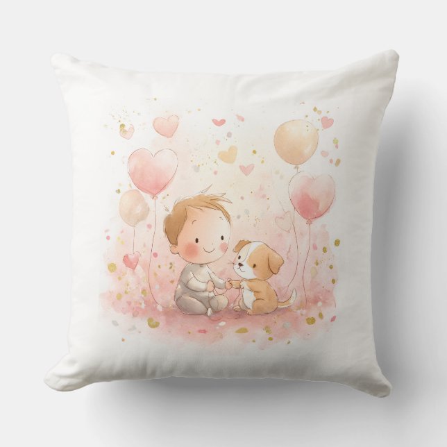 Coussin Personalized Valentine’s Baby Pillow (Recto)