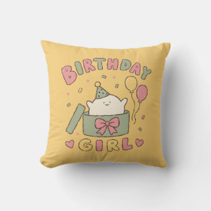 Coussin Personnage fantôme mignon d'anniversaire