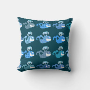 Coussin Personnages de baleine de dessin animé mignons à m