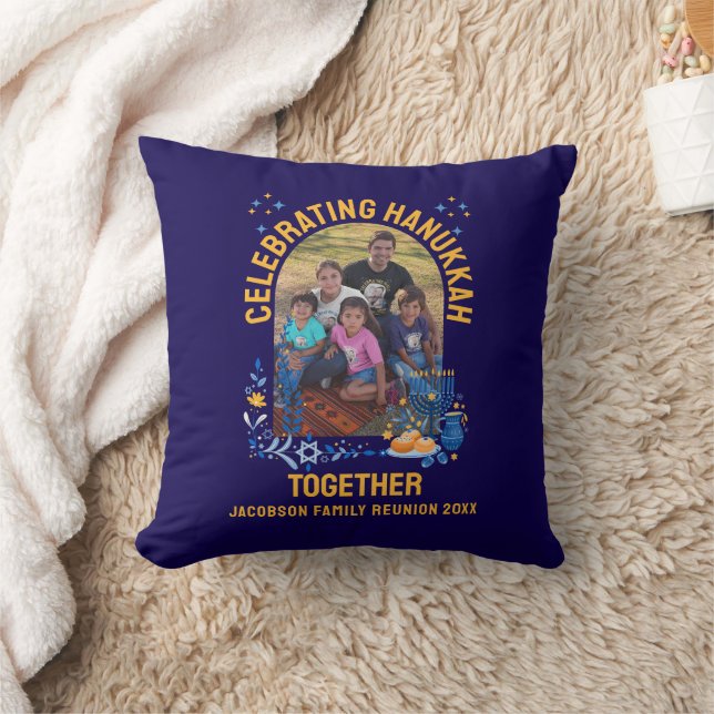 Coussin Personnalisable HANOUKKA FAMILLE REUNION Souvenir (Couverture)