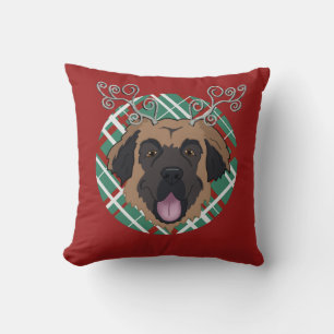 Coussin Personnalisable Leonberger de Noël