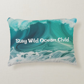 coussin personnalisable "Stay Wild Ocean Child"