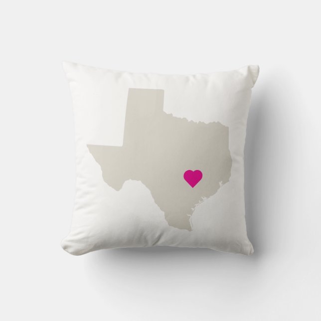 Coussin Personnalisable Texas State Love Reversible Coussi (Recto)