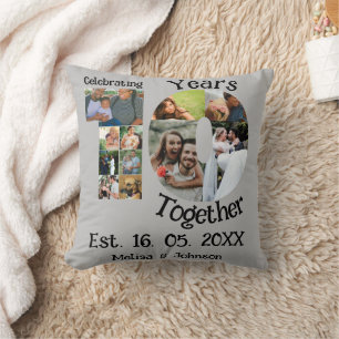 Coussin Personnalisé 10e anniversaire mariage 11 photo col