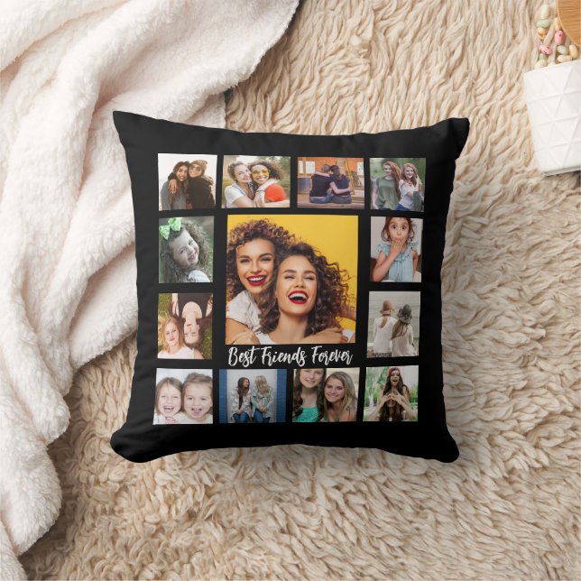 Coussin Personnalisé 13 Photo Collage Meilleurs Amis Pour  (Couverture)