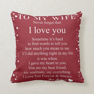 Coussin Personnalisé À Mon Épouse Amour Du Mari