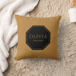 Coussin personnalisé avec nom et titre professionn