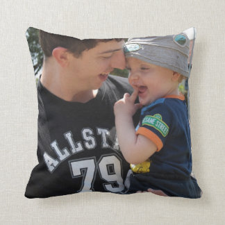 Coussin personnalisé avec photo Je t'aime Papa