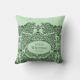 Coussin Personnalisé Classique Élégant Botanique Damassé