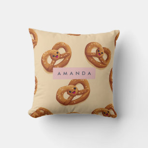 Coussin Personnalisé Cute Smiling Motif Pretzel