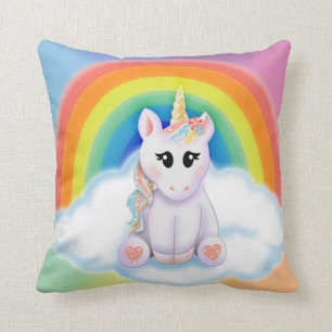 Coussin personnalisé de licorne