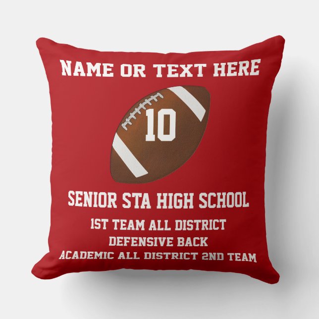 Coussin personnalisé de récompense du football (Recto)