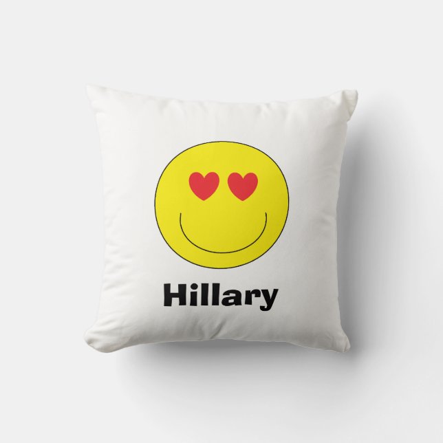 Coussin personnalisé d'Emoji (Recto)