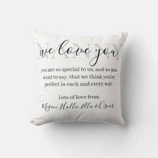 Coussin personnalisé des petits-enfants à la nouno